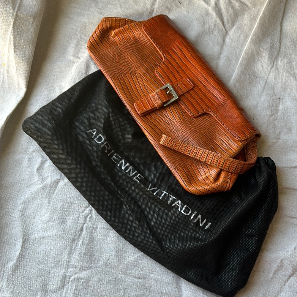 Adrienne Vittadini Orange Clutch Bag